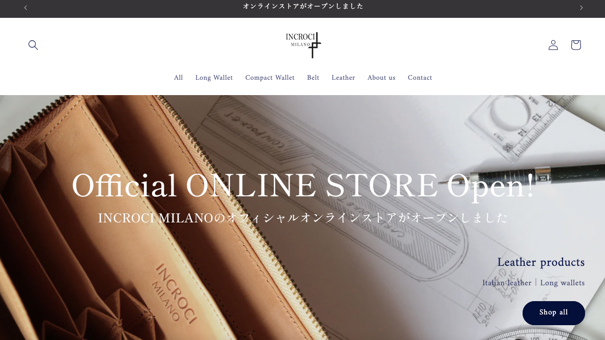 INCROCI MILANO オフィシャルオンラインストア